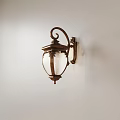 Vintage Metal Wall Sconce With Glass Shade For Indoor Decorative Lighting Fixture