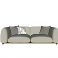 Modern double sofa 3d model
