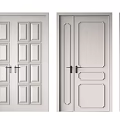 Various Swing Door Designs For Home Interior With Different Panel Patterns 3d model
