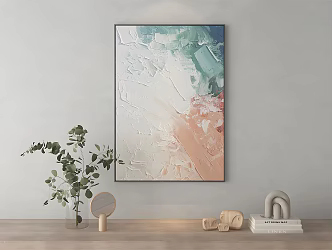 Modern abstract painting texture painting 3d model