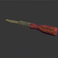 Durable Hardware Screwdriver With Orange Wooden Handle And Metal Blade On Gray Background With Reflection