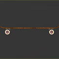 Children Skateboard with Black Deck Orange Trim and White Wheels for Kids Fun
