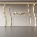 Modern Front Desk Background Wall Simple Background Wall Front Desk Reception Area Background Wall Company Front Desk Background Wall 3d model
