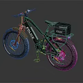 Police Patrol Bike With Black Frame Rear Storage Box And Large Off Road Tires