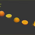 Fresh Oranges Display With Whole Halved Sliced And Small Pieces On Dark Background