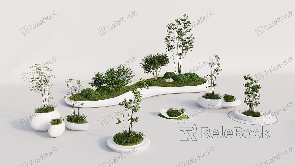 Landscape Tree Pool Flower Pool Seat model