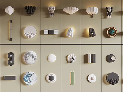 Modern Decorative Wall Lamps With Various Designs And Shapes For Indoor Home Decoration 3d model