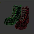 Practical Gray High Top Outdoor Boots With Black Laces And Durable Soles