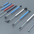 Industrial Equipment Gas Springs With Colored Rods And Mounting Brackets