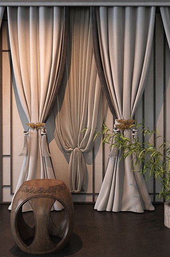 Curtains 3d model