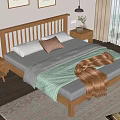 Nordic Double Bed 3d model