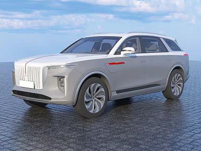 Silver SUV Car With Sleek Body And Modern Design Elements 3d model