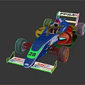 High Performance Blue And Yellow Formula Racing Car With Number 28 And FSAE KSA Logos