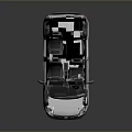 minibus minivan driverless bus school bus van box car 3d model