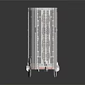 Metal Industrial Component Structure With Vertical Strip Design And Ventilation Grilles