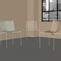 Modern Transparent Single Chair Design With Sleek Lines And Bright Window Room Background