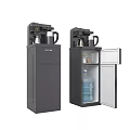 Two Modern Water Dispensers With Open Door And Bottle For Daily Use