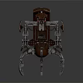 Detailed Mechanical Character With Multi Legged Biomechanical Creature Design And Metallic Brown Components 3d model