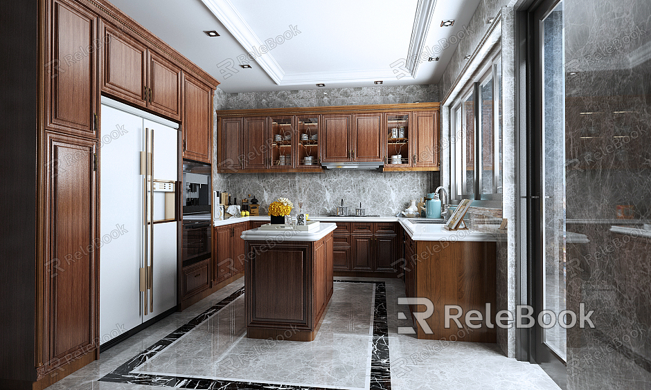 American kitchen kitchen cabinet model