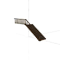 Wooden Staircase With Modern Railing And Steps Design For Interior Space