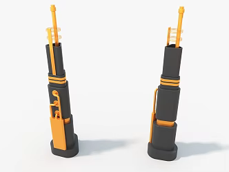 Tower Column Hard Surface Machinery Cypunk Column Hard Surface High Tech Industrial Parts 3d model