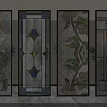 Stained Glass Partitions with Various Artistic Floral and Geometric Patterns in Interior Design
