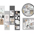 Modern Wall Decor with Cork Boards Metal Grids for Notes Photos and Cards