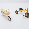 Children's Bikes Wooden And Metal Modern Design With Two Three Wheels