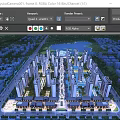 Aerial View Urban Planning With High Rise Residences Lake Green Spaces And Road Networks