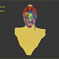Detailed Female Bust Sculpture With Updo Hairstyle Intricate Clothing And Modern Neutral Tone