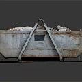 Metal Dumpster Filled With Construction Debris Rubble And Bricks Number NO 232486
