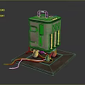 Portable Household Appliance With Wheels Control Panel Cables And Stable Platform Base
