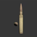 Modern bullet pistol bullet rifle bullet machine gun bullet 3d model