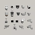 Public equipment security monitoring camera monitoring combination monitor outdoor monitoring camera 3d model