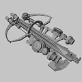 Mechanical Crossbow With Metal Components Golden Accents Black Gold Color Scheme Intricate Structure
