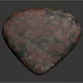 Heart Shaped Red Green Patterned Natural Stone with Unique Intricate Texture