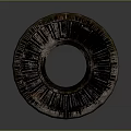 Old Vehicle Tire With Worn Tread Pattern And Detailed Surface Texture 3d model
