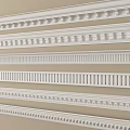 Different Decorative Crown Molding Styles with Intricate Patterns for Interior Design 3d model