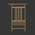 Wooden Gazebo With Slatted Design And Canopy Top For Outdoor Garden Use