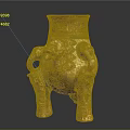 National style tripod tripod tripod three-legged jar 3d model