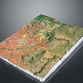 3D Terrain Model Showcasing Mountain Ranges Deep Valleys And Colorful Elevation Topographic Details
