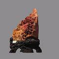Artistic Stone Sculpture Carving With Handcrafted Intricate Base And Natural Patterns Design