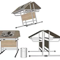 Modern workbench drawing board drawing table 3d model