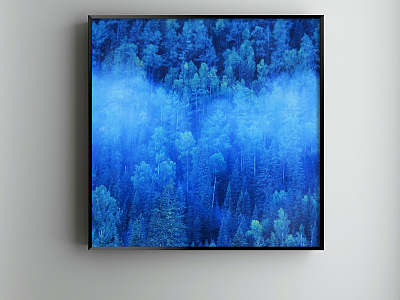 Modern Landscape Painting Simple Blue Living Room Photography Natural Light Decorative Painting model