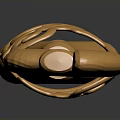 Golden Decorative Hairpin With Intricate Carved Design For Daily Use