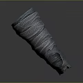 Gray Elastic Tubular Support Bandage With Woven Fabric Wrap Design