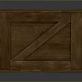 Rustic Wooden Crate With Diagonal Plank And Natural Wood Grain