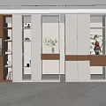 Modern Shoe Cabinet Design With Wood And White Finish Display Shelves And Storage Space