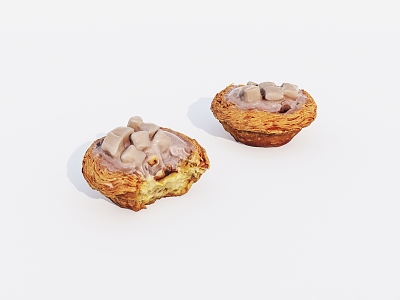 Food Pastry Egg Tart model