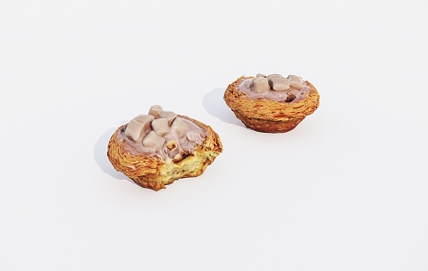 Food Pastry Egg Tart 3d model